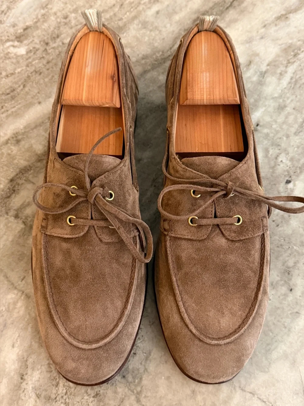 OFFICINE CREATIVE BROWN SUEDE BOAT SHOES 11 US /44  $740 MOCCASINS FLATS Bally
